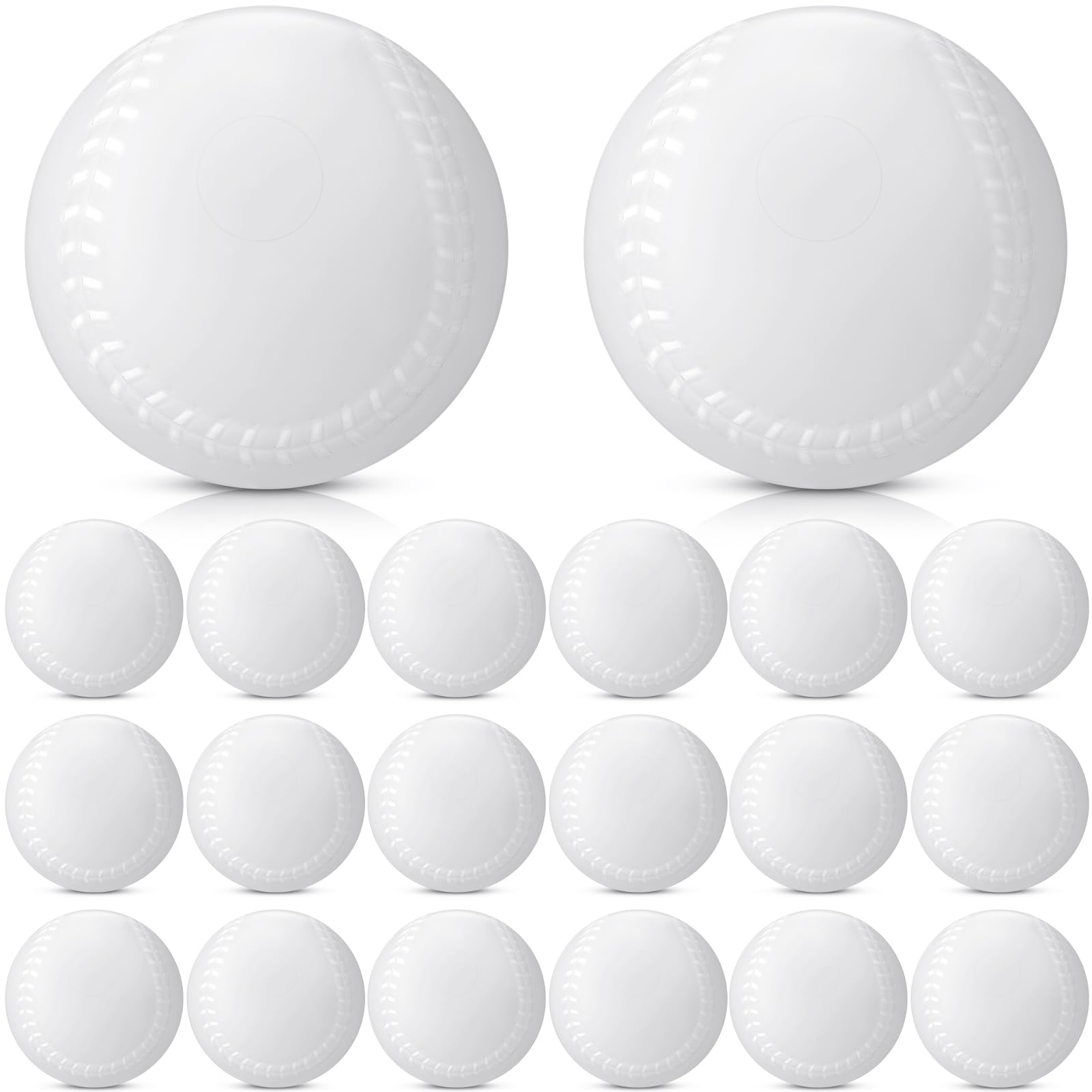 VioraWhite Pitching Machine Balls, Balls Foam Practice Baseballs High Density Foam Practice Baseball Softball Training Ball for Hitting Practice and