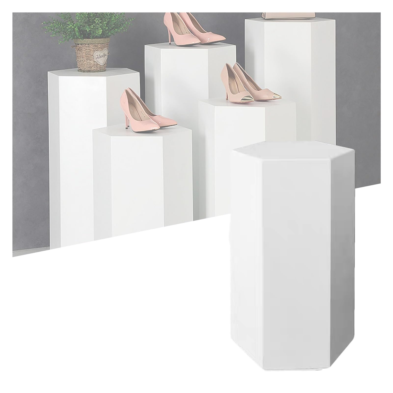 ckable - Espositore cubo bianco per matrimoni, sculture e decorazioni, 50 x 60 cm, colonna Sto nd