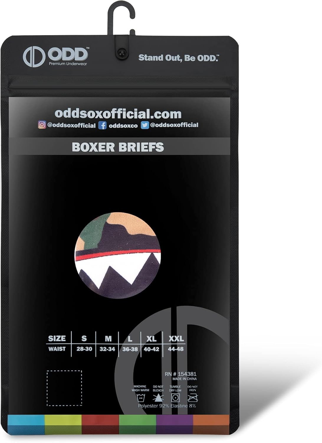 Odd Sox, Men's Novelty Boxer Briefs, Camouflage Camo Jungle Fun Graphic Prints - Image 6