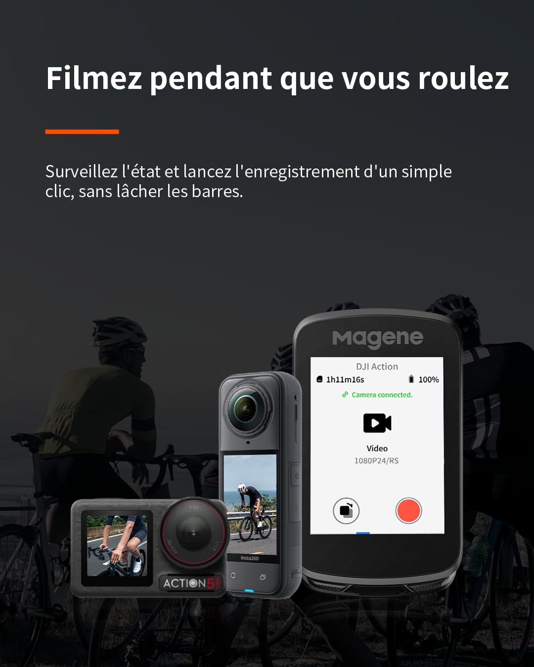 Magene C606/C606 V2 Compteur GPS vélo, Multi-Scenario ClimbPro, Transfert de données Wi-FI et Bluetooth, Replanification d'itinéraire, Affichage des données Personnalisable