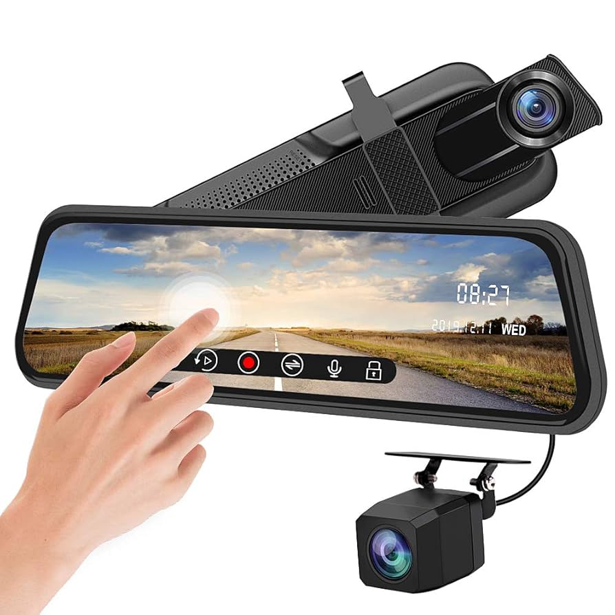 Amazon.com: Backup Camera 10 inch Mirror Dash Cam Dual Lens