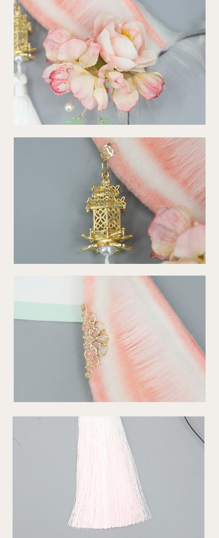 Faylay Women Cosplay Bunny Ears Rabbit Headband Animal Ears Furry Bunny Ears Party Accessories: Yhdw-pink