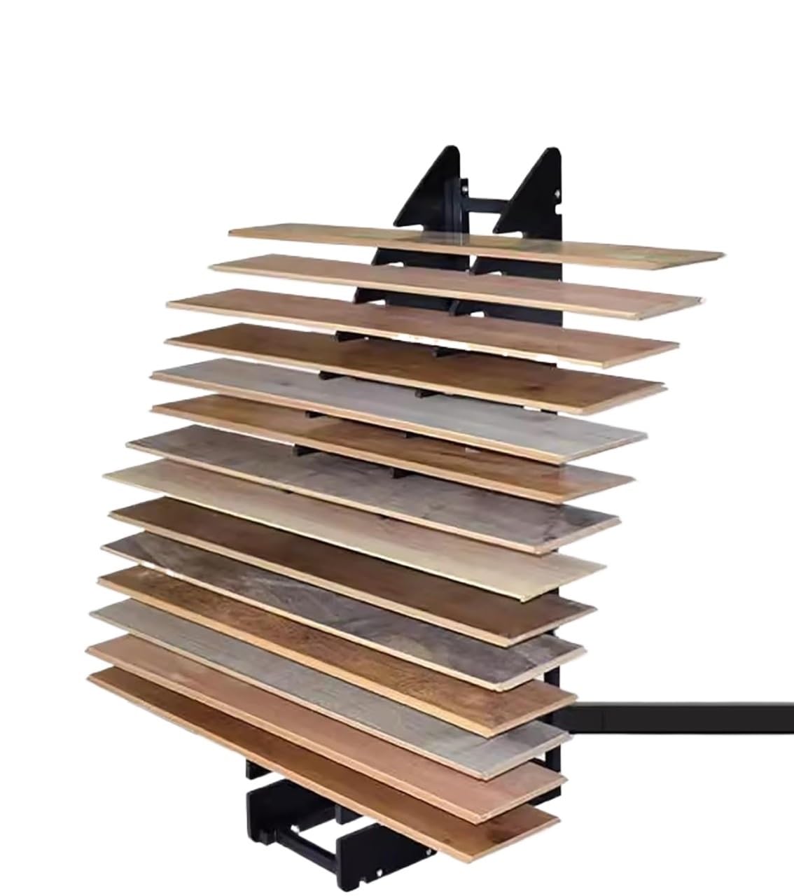 NIUSABOU Floor Tile Display Stand, Metal Floor Sample Display Rack, 17 Slots, Multiple Sizes(53x60x116cm/20.9x23.6x45.7)