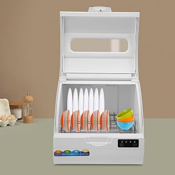 1200W Portable Countertop Dishwasher with 5 Programs,360 Dual Spray 162F High-Temp& Air-Refresh Function and Touch Screen for Small Apartments, Dorms and RVs (1200W)