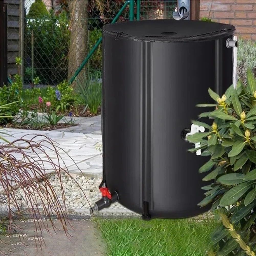 Tanque de Almacenamiento de Agua de Lluvia de 200L, Cubo de Agua para Riego de Jardines, Contenedor de Agua de Lluvia Plegable, Barril de Lluvia para Recolección de Agua de Lluvia.