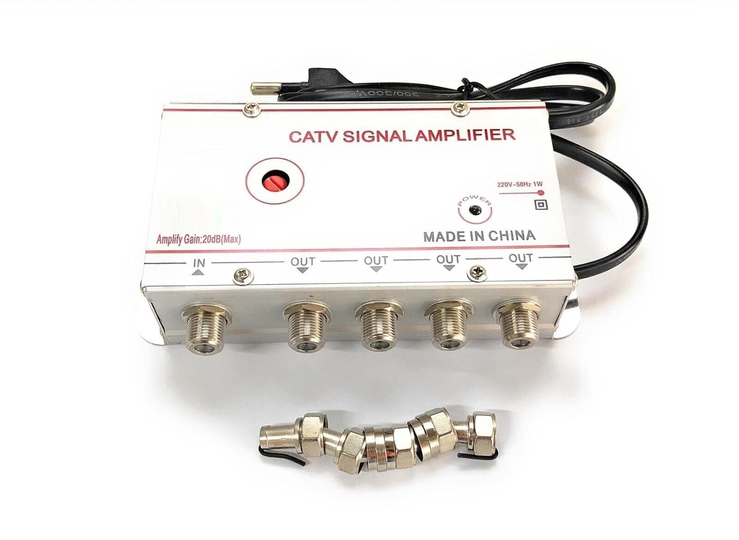 SQUADO Amplificateur de signal CATV 4 sorties 20 dB 220 V