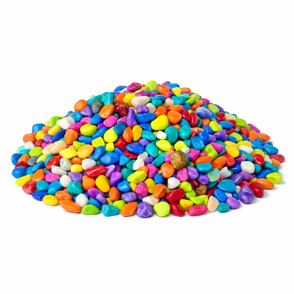 SHOORAAYColored Decorative Multicolor Stones - for Home, Outdoor Decoration, Art & Craft, Vase Fillers, Aquarium, Fish Tank, Garden, Lawn, Multi-Purpose Unplanted Substrate (400GM)-picture-19
