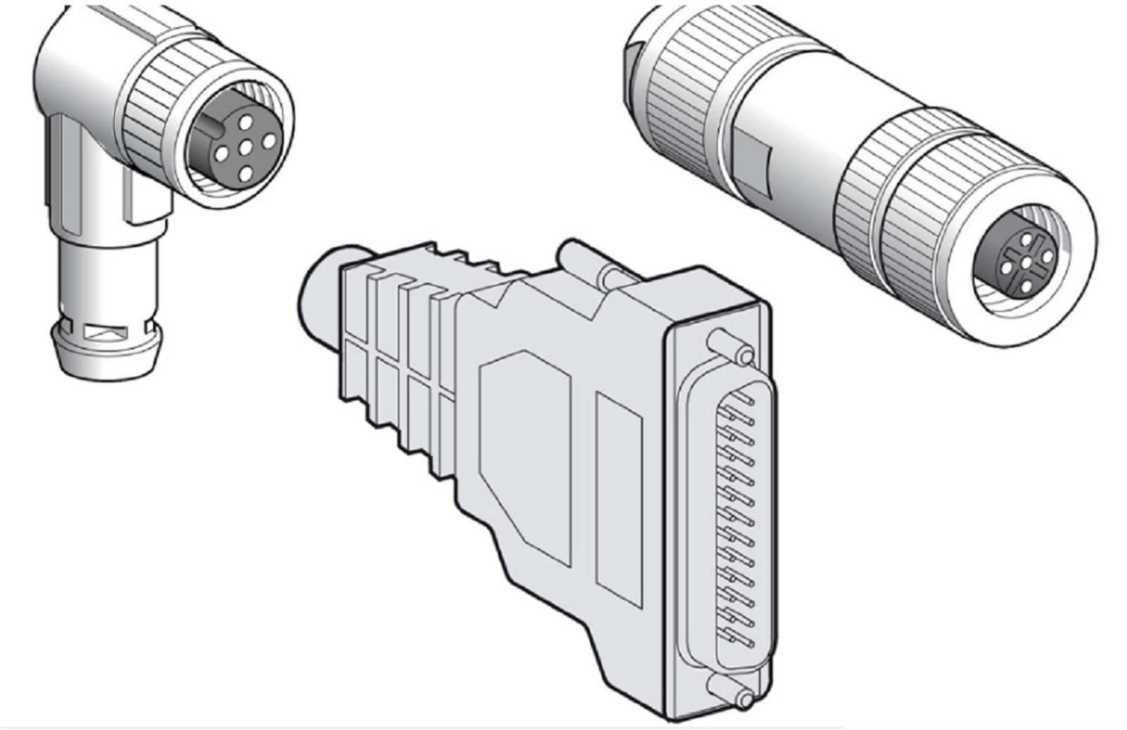 Conector Sub-D hembra de 9 vías TSXFPACC2 que asegura una transmisión sin cortes