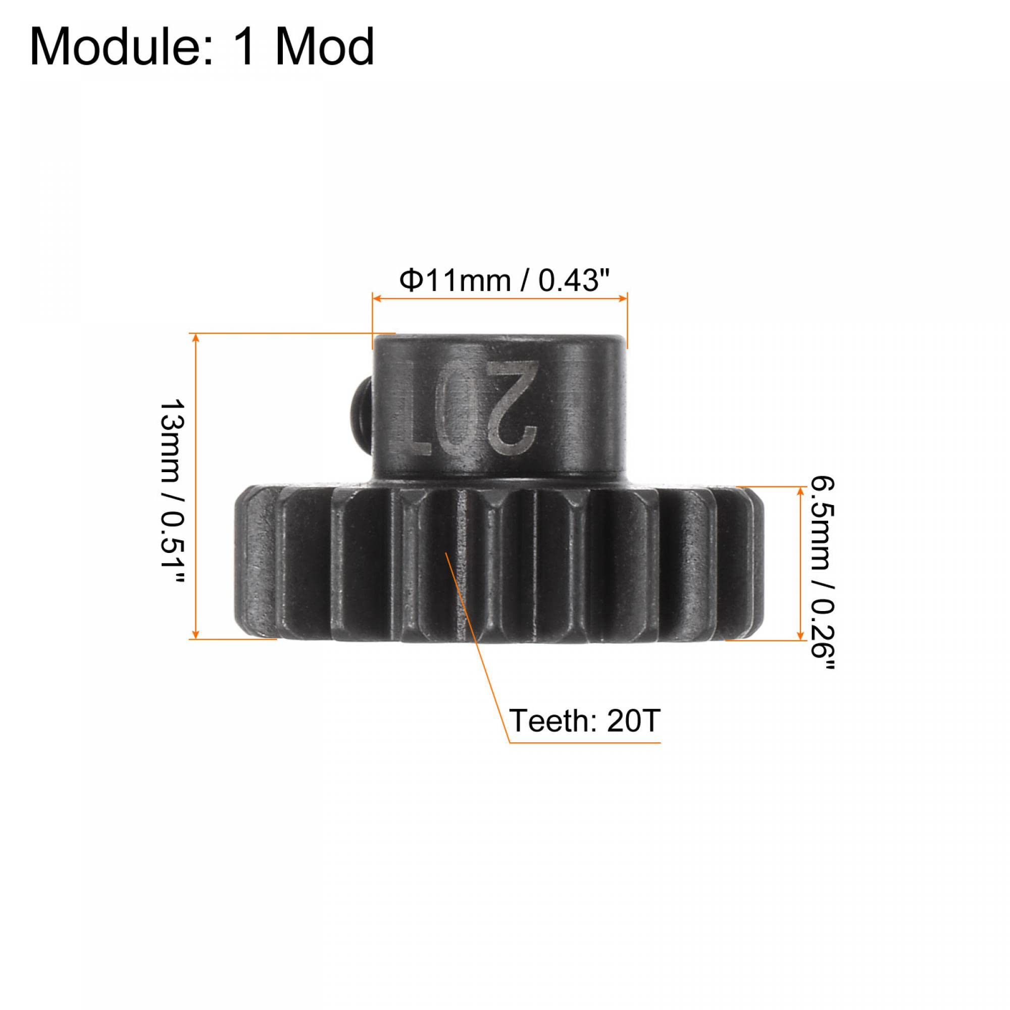 Set Pignoni Motore Per Auto RC - 4 Pezzi 13T/14T/15T/16T, 32P 3.175mm, In Lega Alluminio - Foto 11