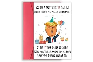 Funny Trump 17th Birthday Gag Gift Card for Son Daughter