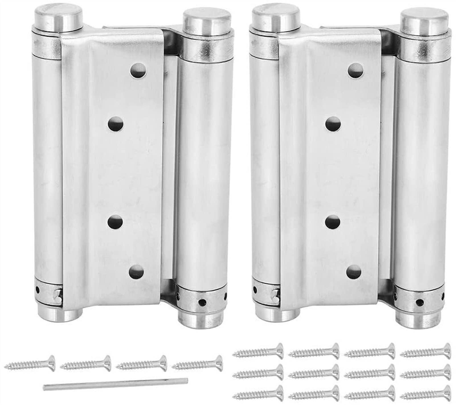 InLiMa Cerniere a Molla a Doppia Porta in Acciaio Inox 2pcs chiudono automaticamente la Porta, Cerniere a Doppia Molla Aperta Sia all'Interno Che all'Esterno