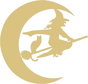 18" Unfinished Wood Cat Cutout - Halloween Door Hanger Craft Blank For DIY Painting