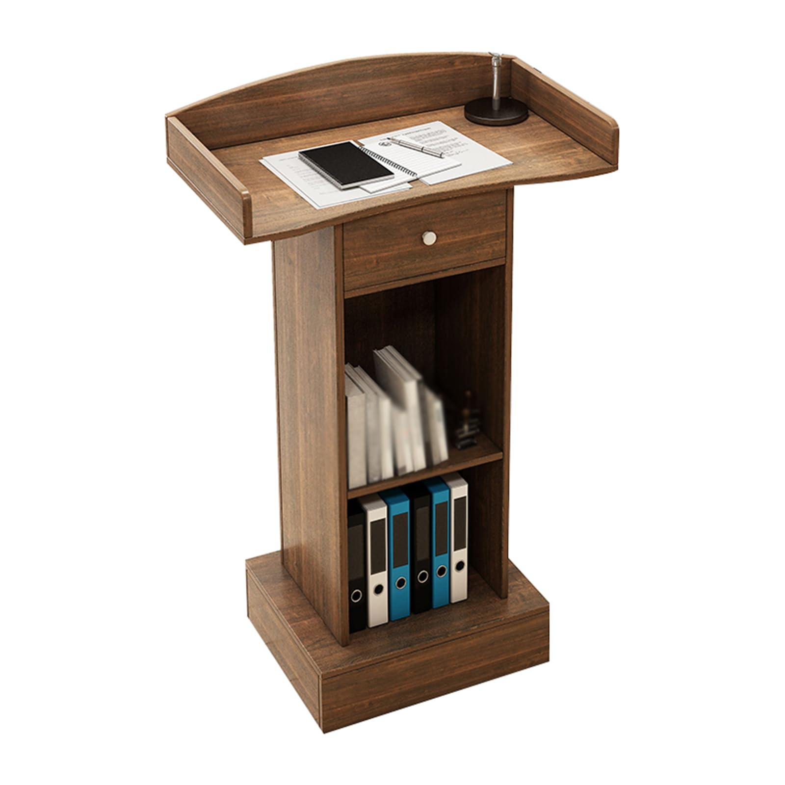 Rednerpult Aus Holz - Mit Schublade, 60x48x110cm, Ideal Für Kirche, Schule, Hochzeit