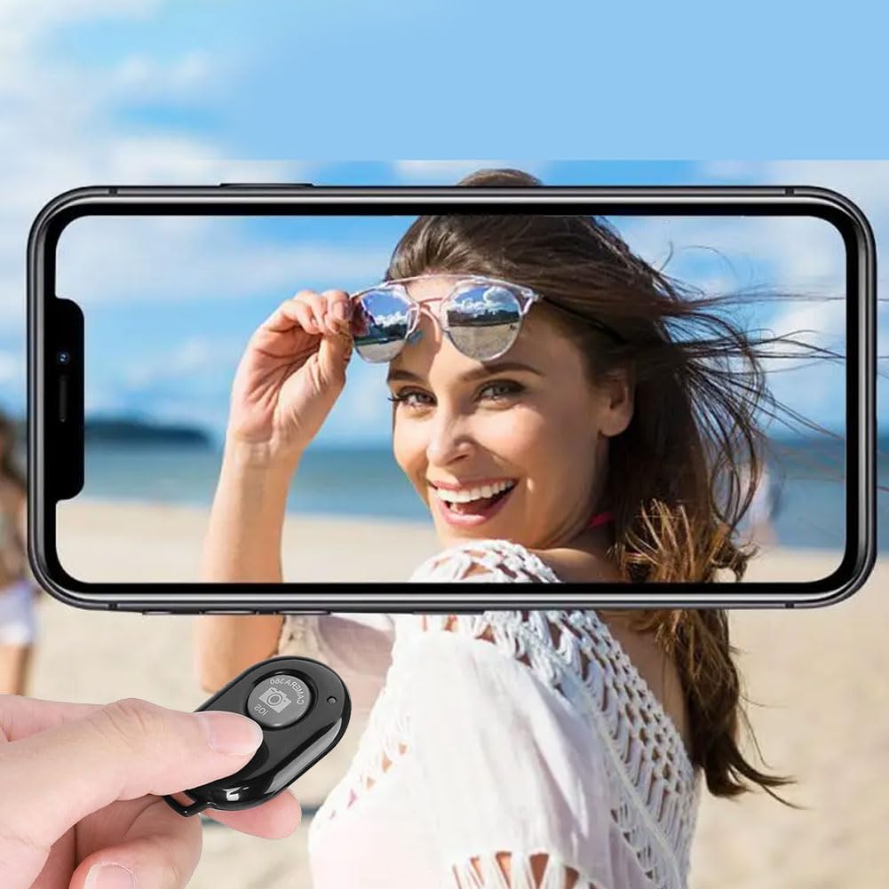 Comioke Pilot zdalnego sterowania Bluetooth, 2 sztuki, zdalny wyzwalacz Bluetooth, kompatybilny z iOS i Android