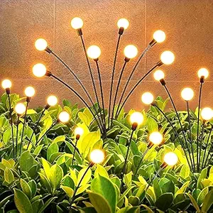 Rylan Solar Powered Firefly Lights Waterproof, Solar Starburst Swaying Lights When Wind Blows, Solar Outdoor Decor Lights for Garden, Landscape, Pathway, Yard, Deck, Patio- (Pack of 1)