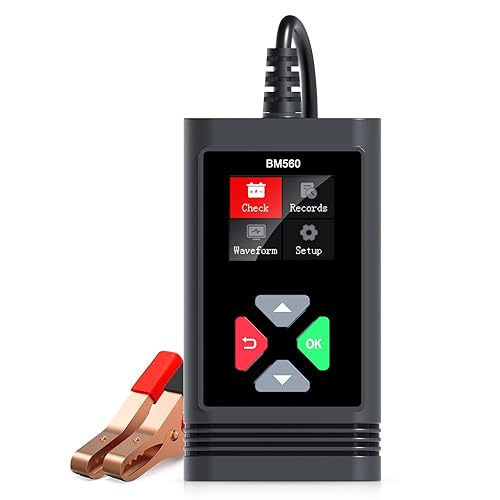 Probador de batería de coche profesional 12V 6V 100-2000CCA ELMCONFIG BM580 Probador de alternador automotriz digital analizador de batería