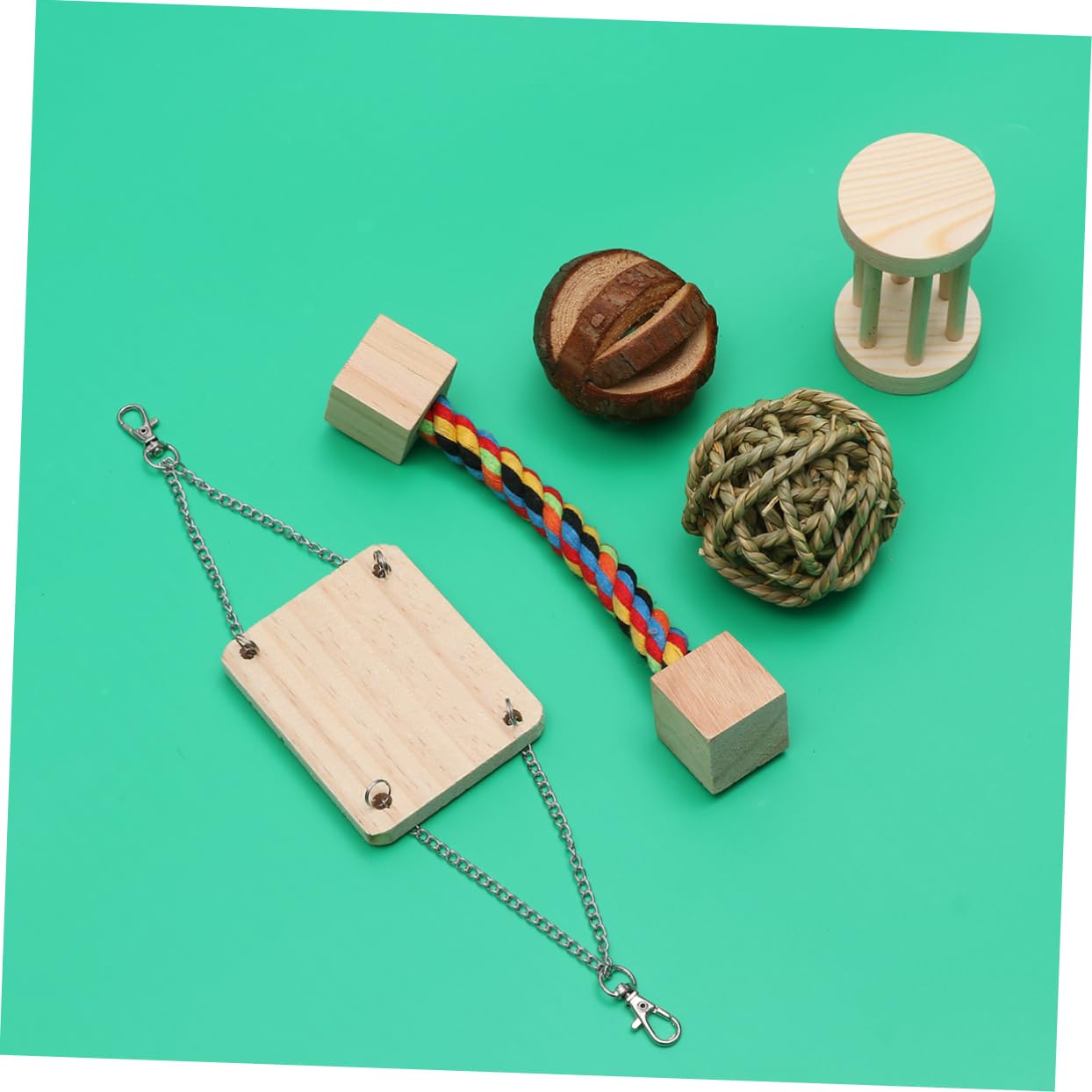 Angoily 2sätze Hamster Spielzeug Set Teilig Aus Holz Kauball Für Gesunde Zähne Lustiges Und Lehrreiches Spielzeug Für Hamster Und Kleintiere Für Käfige Und Beschäftigung