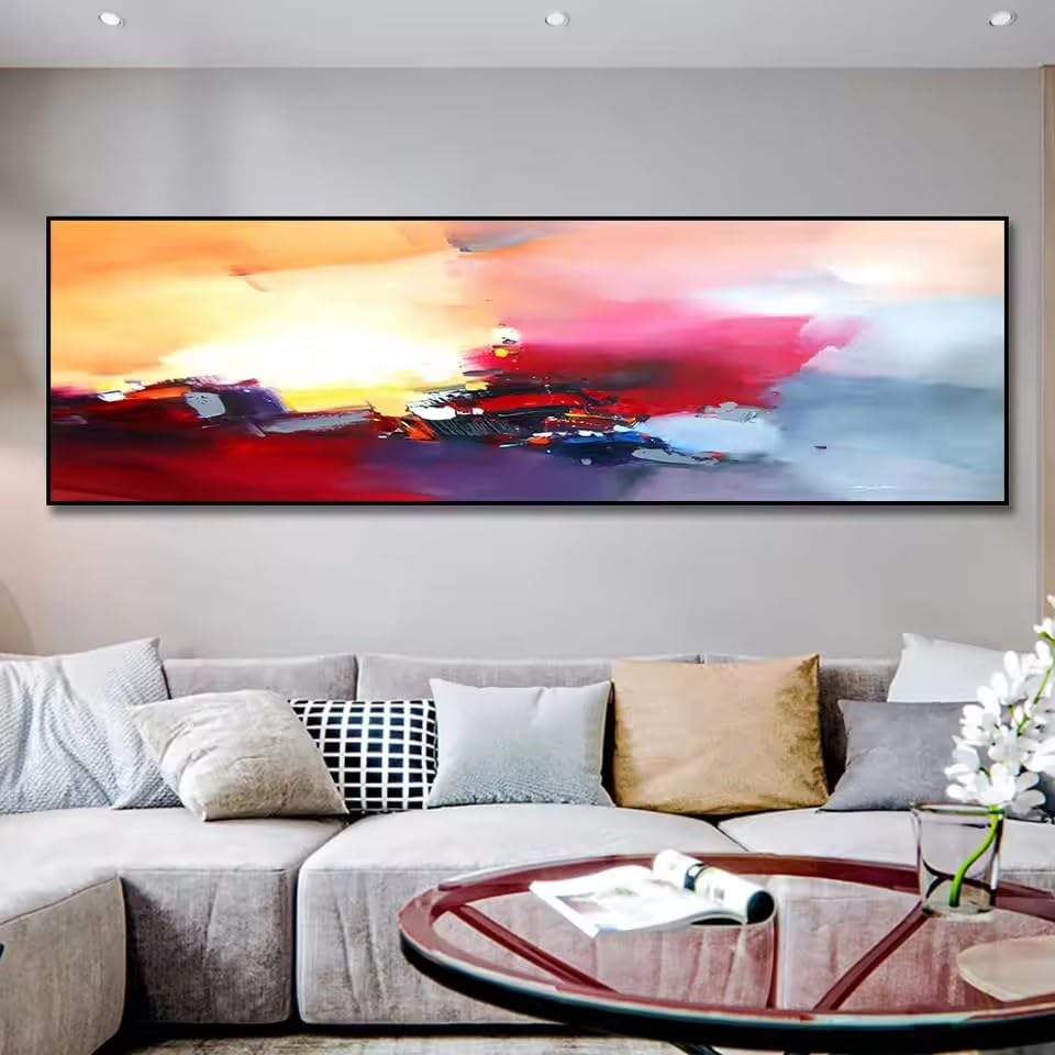 Póster de paisaje abstracto de montaña y árbol de 40x100cm para dar vida a paredes vacías