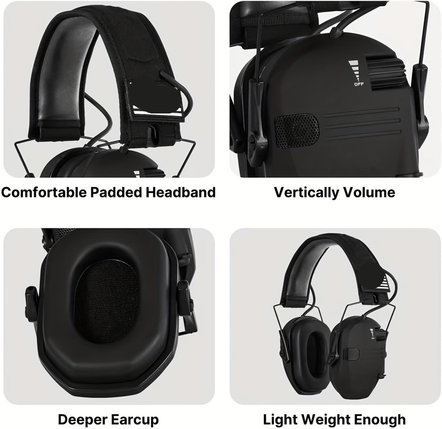 Outdoor Earmuffs Actively Reduce Noise(1PCS-Brown with Case)