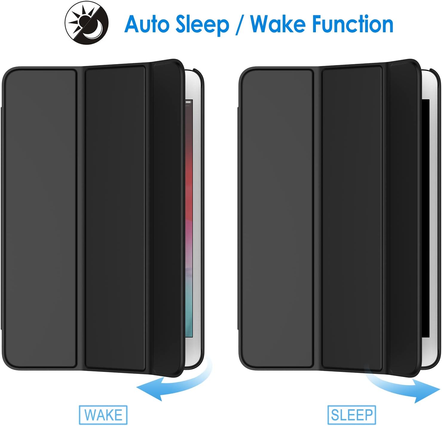 JETech Case for iPad mini 5 (2019 Model 5th Generation), Smart Cover with Auto Sleep/Wake (Black)