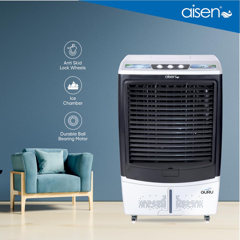 AISEN Guru Desert Cooler - 90L, Remote & Quiet -3