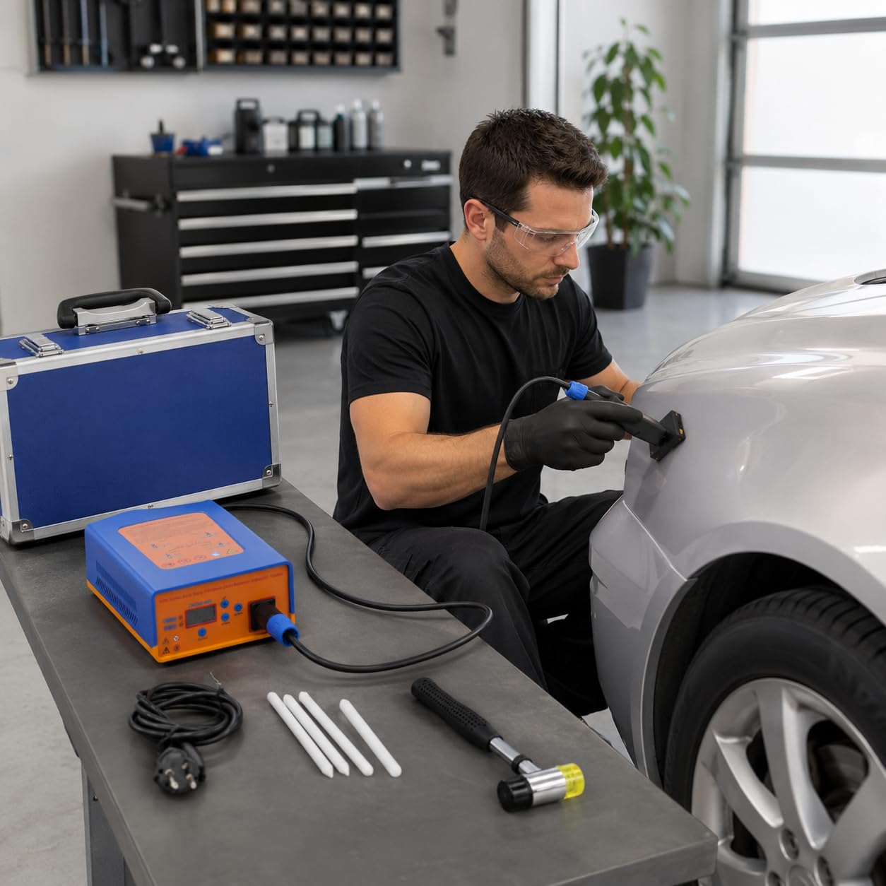Dispositivo riscaldante a induzione da 1380 W, dispositivo di riparazione delle ammaccature per auto, PDR per riscaldamento a induzione, Hot Box, kit di riparazione per carrozzeria e