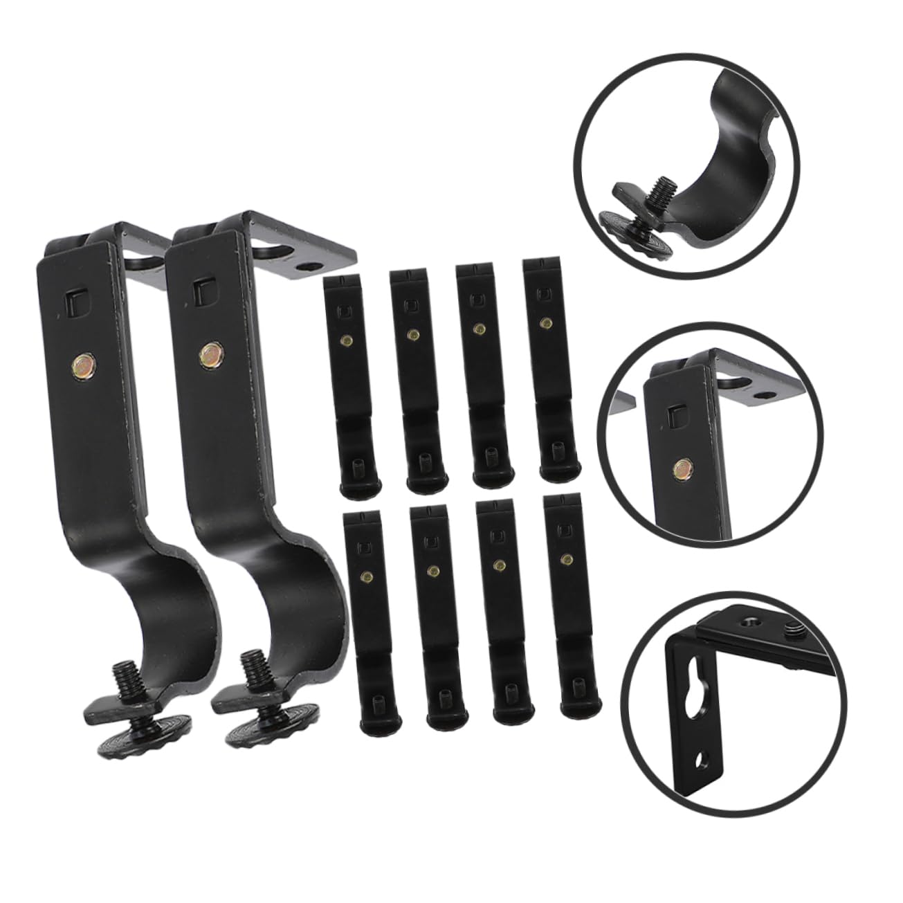 OUNONA 10pièces Supports de Tringle à Rideaux Muraux Robustes et Durables pour Fixation Facile de Tringles à Rideaux et Stores