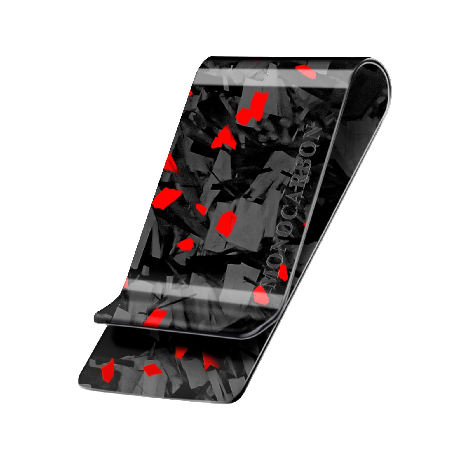 MONOCARBON Carbon-Fiber-Money-Clip-for-Men, Minimalist-Money-Holder for Cash, High Elastic Carbon-Fiber-Wallet, Slim and Durable