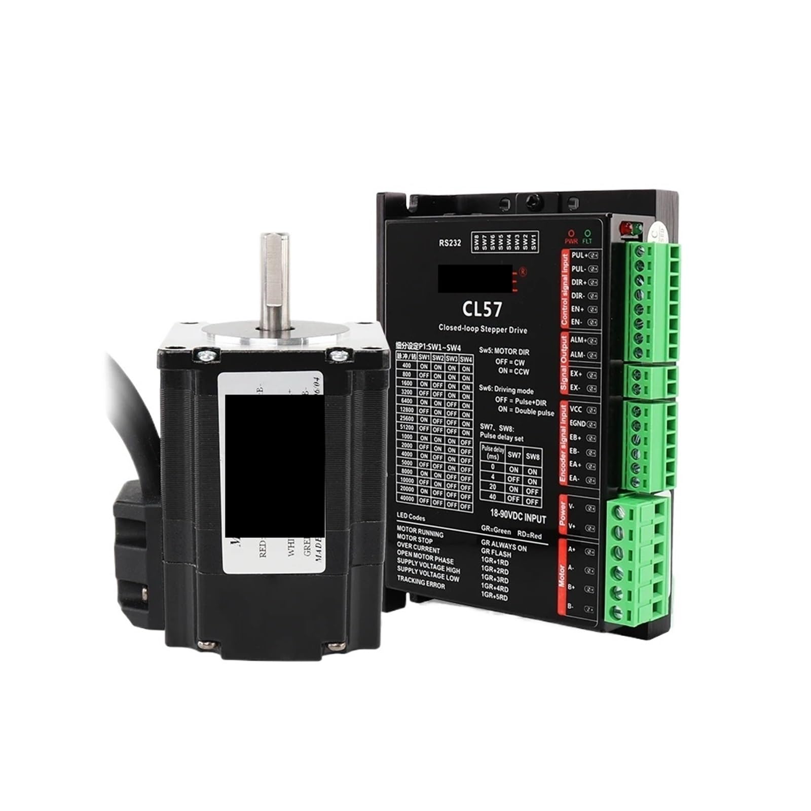 2RD58I8PM Servo Motor 57EH83A4001 NEMA23 Stepper CL57 Closed Loop Driver 57CME26 Controller Kit(57EH56-CL57 kit)