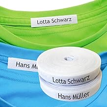Clothing Name Stickers, Personalised Iron-on Labels, Clothing Name Labels, Thermal Adhesive, Pack of 100 Iron-on labels. Children's name labels, school labels. 80% cotton, 20% polyester., Pack of 150