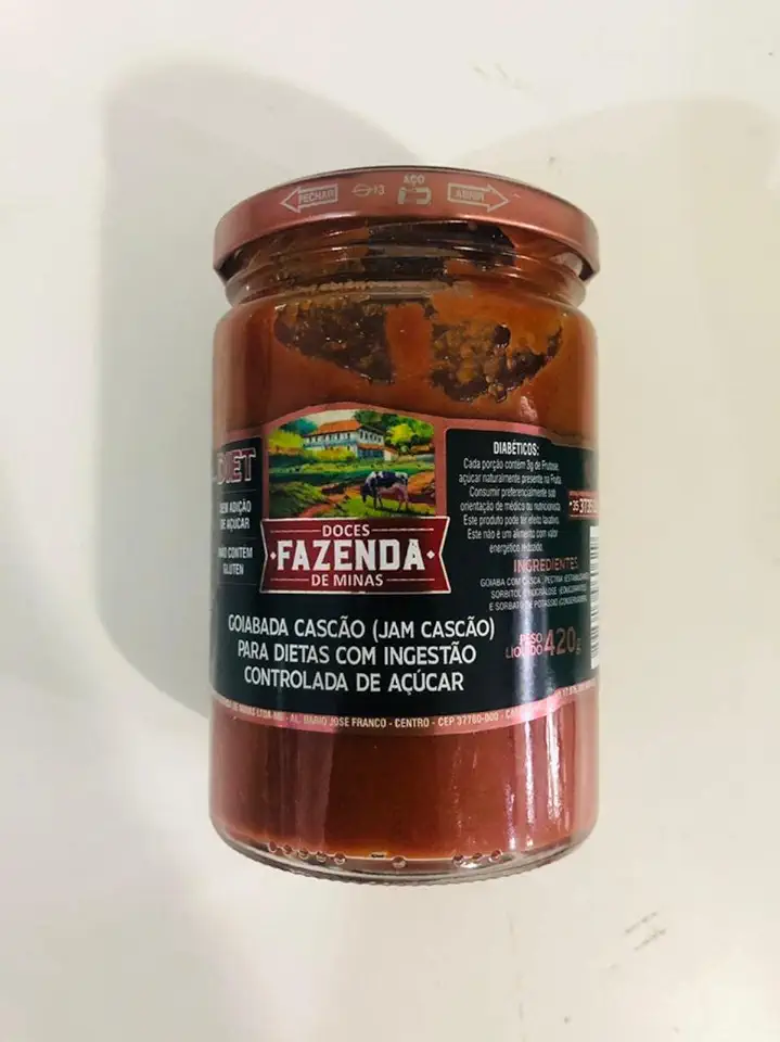 Goiabada Cascão Zero Açúcar Fazenda de Minas 420g