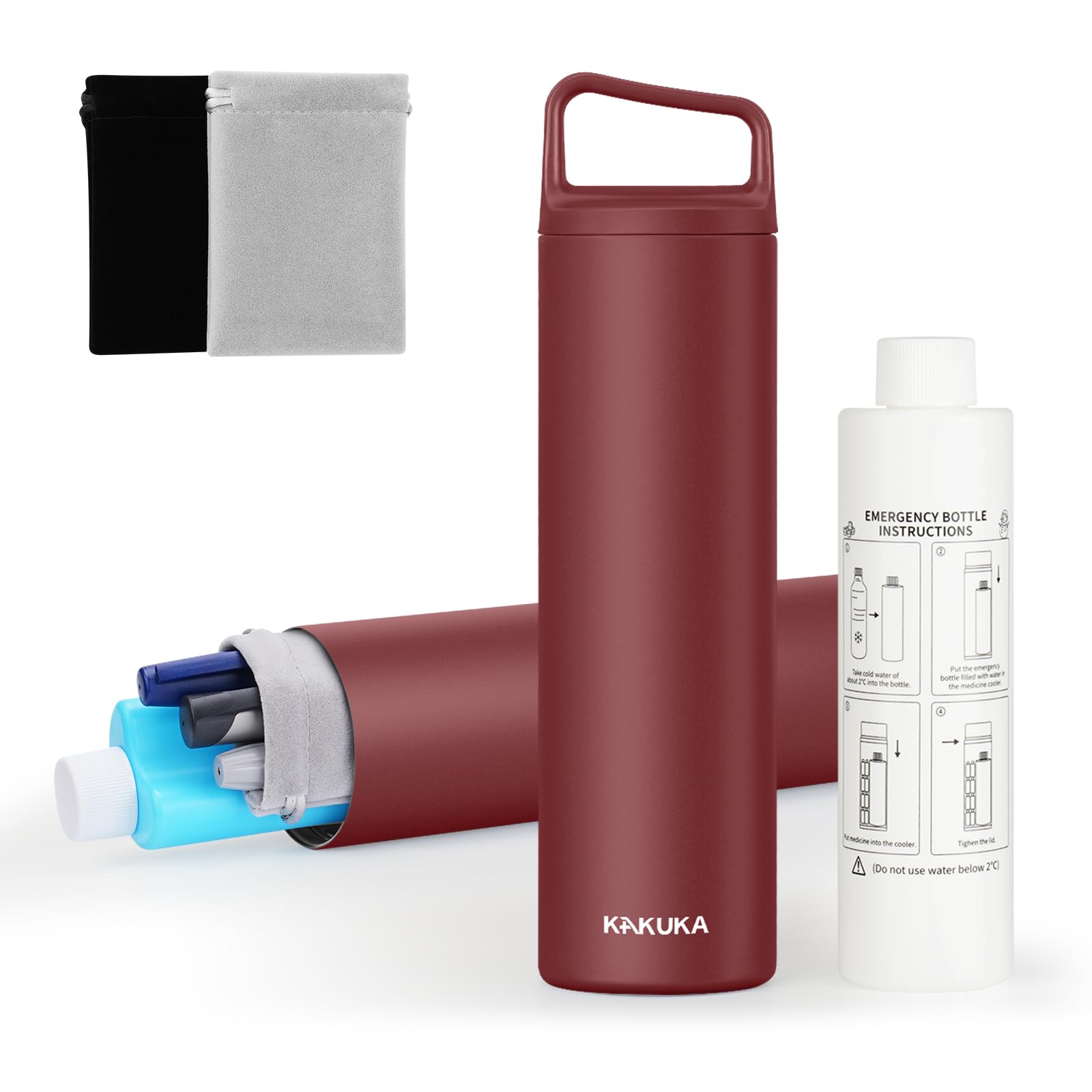 Insulin Cooler Travel Case, Medication Diabetes Supplies, 60H Insulin Pens Cold Bottle