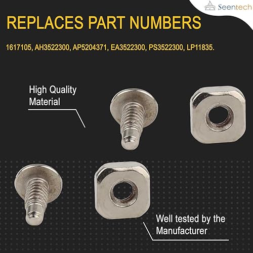 Miniatura 2 de Seentech - Kit de tornillos para bloque de terminales 279393, compatible con secadoras Whirlpool Kenmore, reemplaza 279393 279393D 279393VP