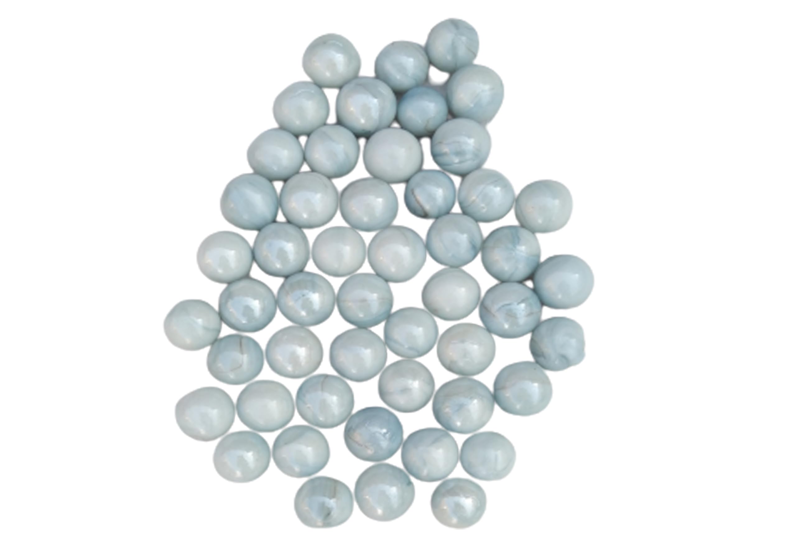 Marble Set -Vibrant Decorative Marbles for Crafts, Games, and Home Décor – Perfect for Kids, Collectors, and Creative Projects | White OR Cloud Grey | 50 |-image-46
