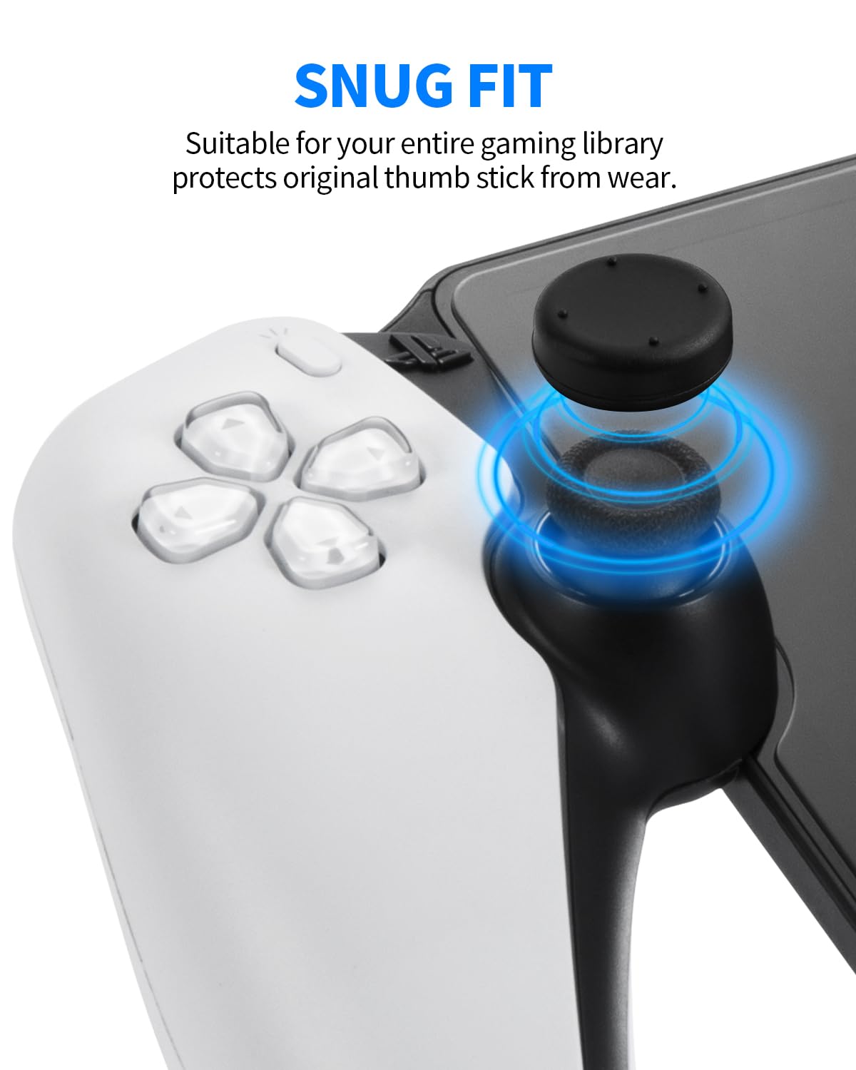 PALPOW Zubehör für PlayStation Portal Tasche Kompatibel mit PS Portal Zubehör Set, Tasche Case Hülle für PS5 Portal with Silikon Schutzhülle, Displayschutz mit 4 Joystick Kappen - Schwarz