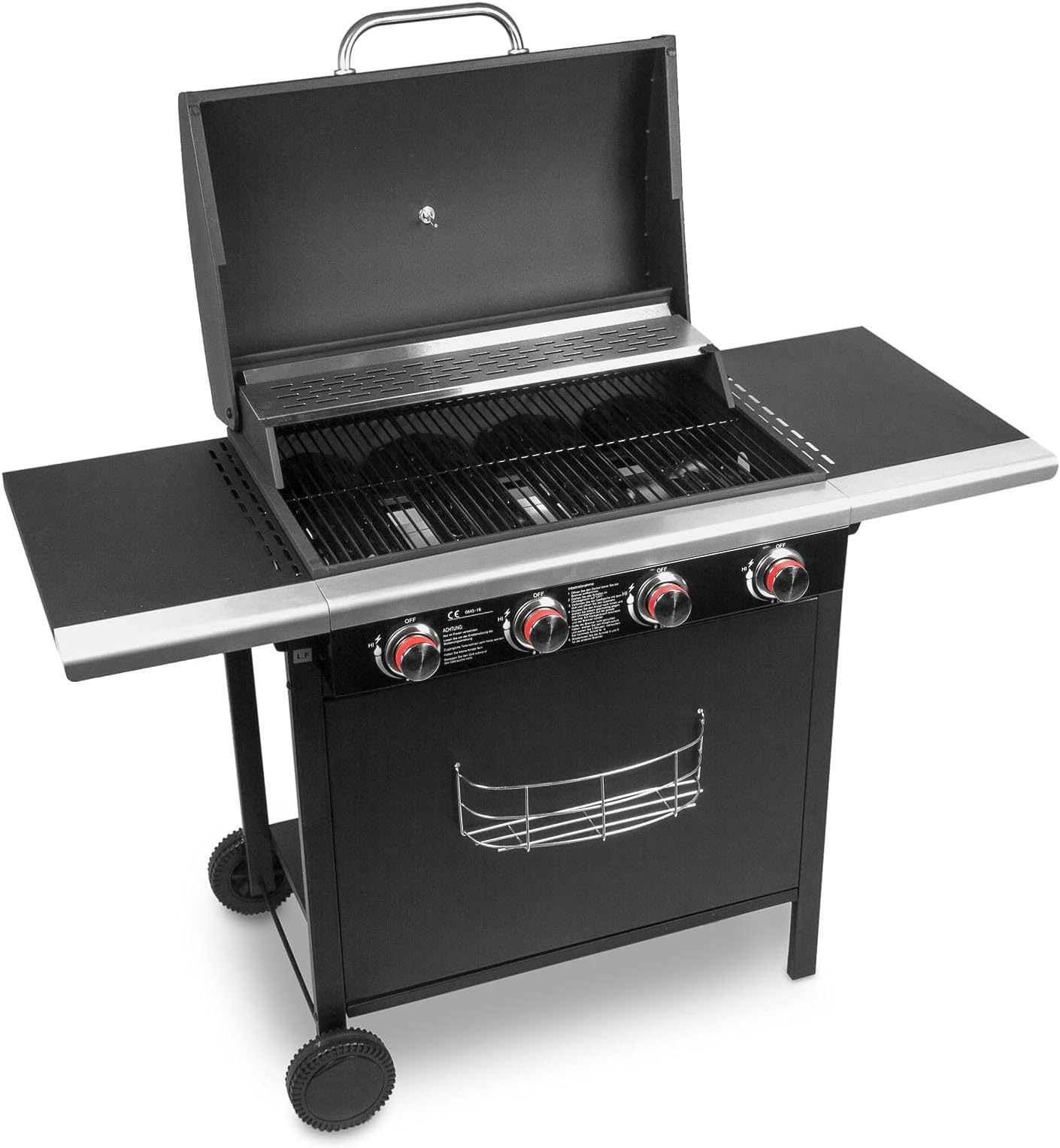 Gas Barbecue with Wheels 3/4/5 PREMIUM STAINLESS STEEL Burner Julido with Matching Accessories