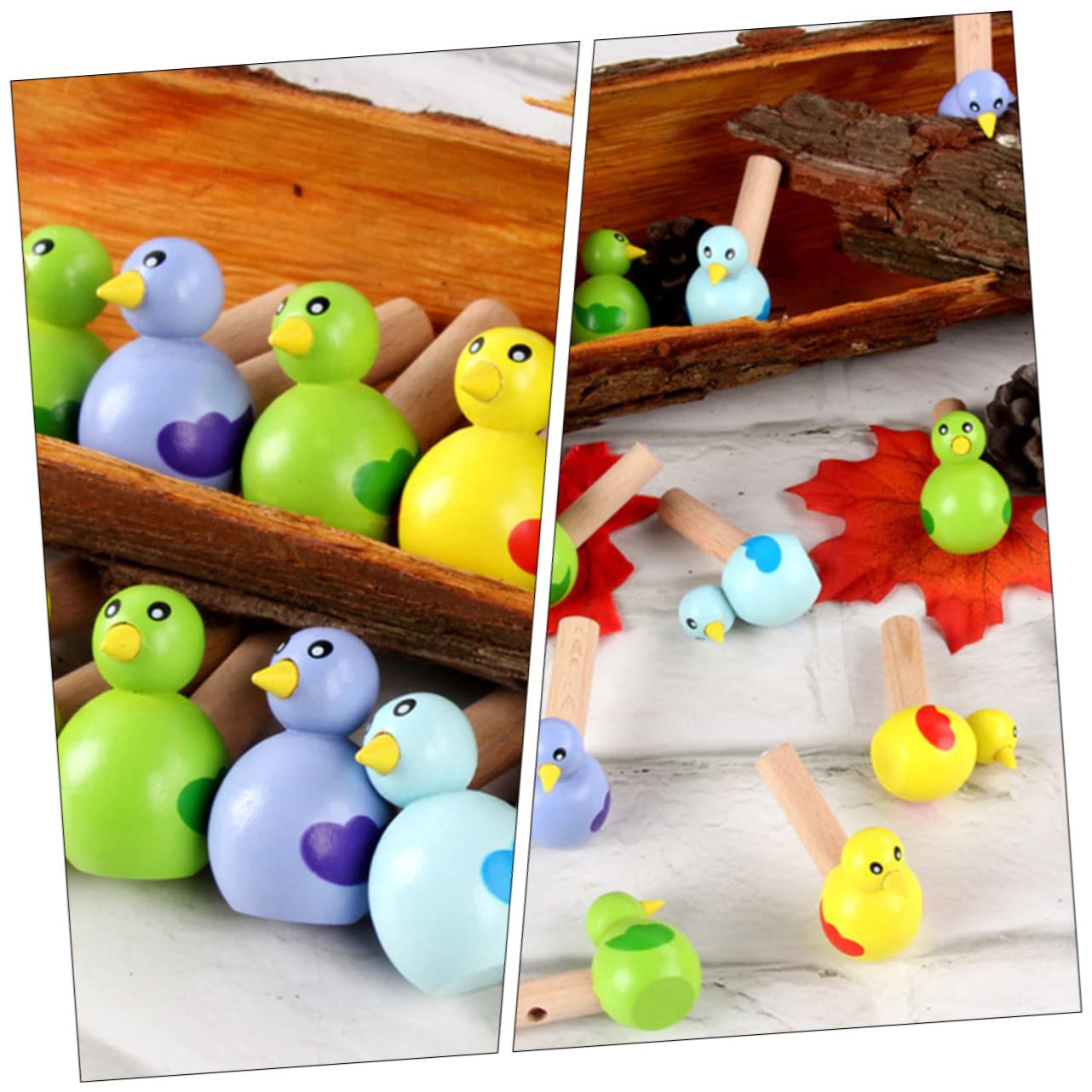 Fischietto In Legno A 4 Tonalità - Per Bambini, Ideale Per Feste E Giochi Di Ruolo