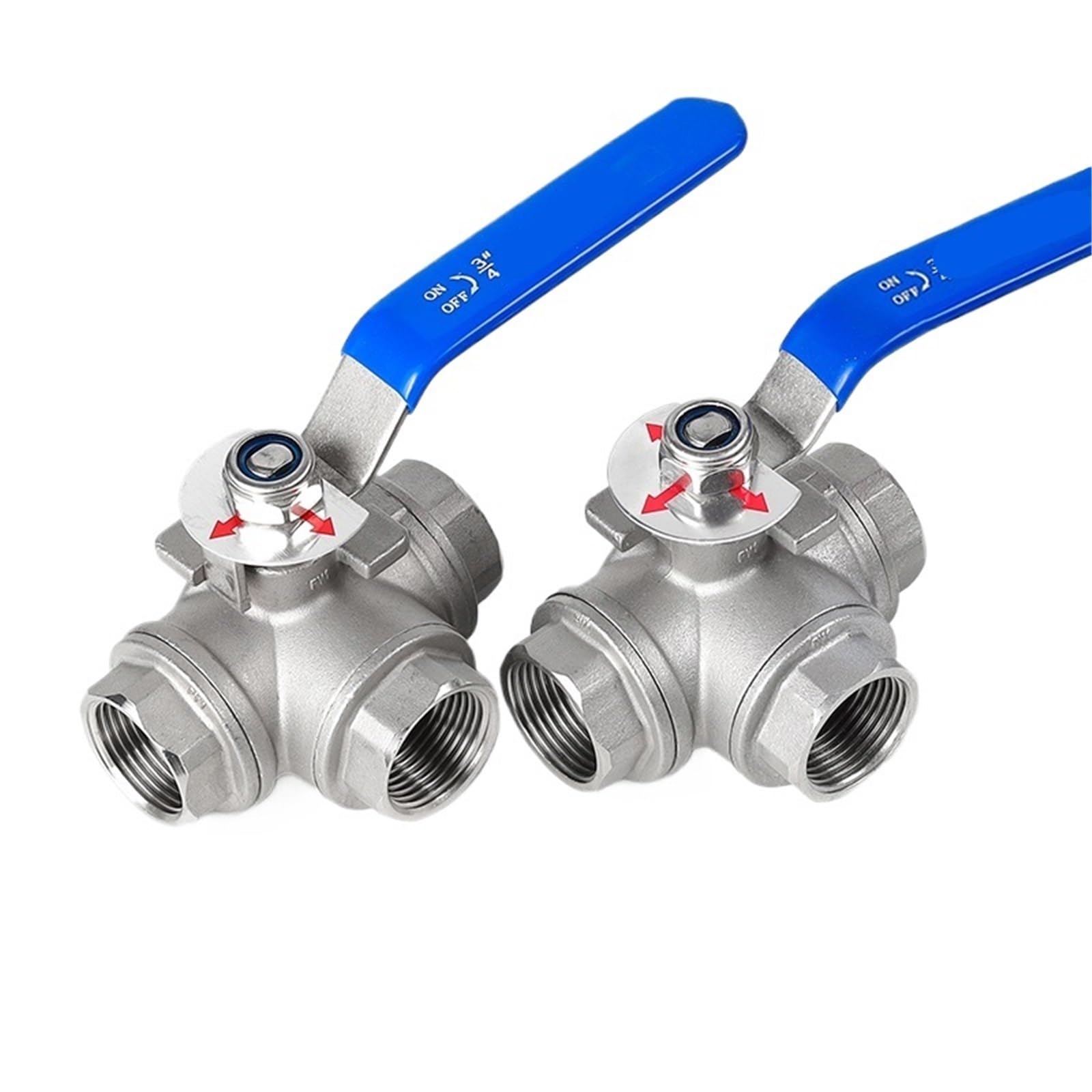Vanne 3 voies inox anti corrosion type L pour dévier le flux d'eau facilement
