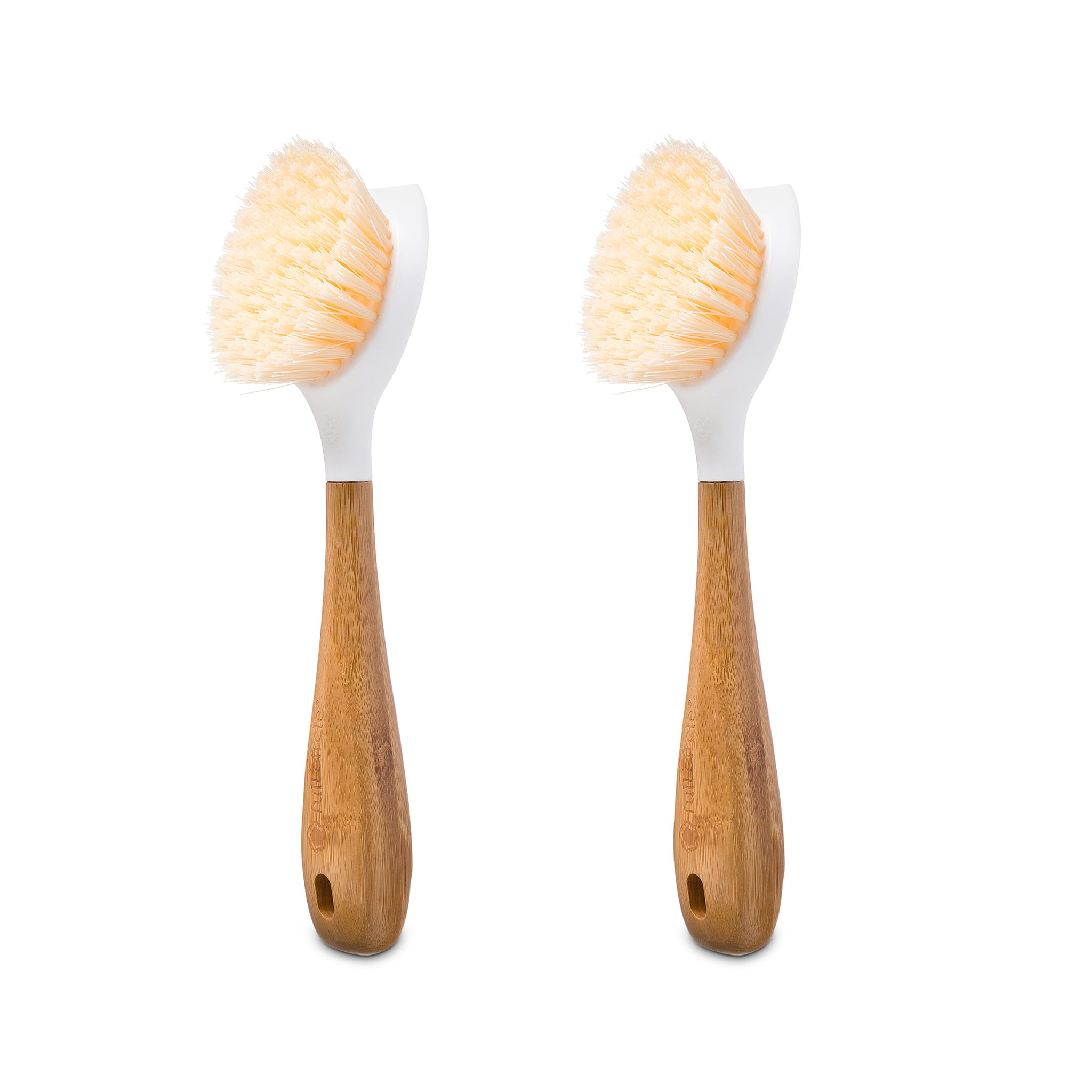 Full Circle Be Good - Bamboo Handle Dish Brush – Sustainable Kitchen Cleaning with Tough Bristles - Natural Dish Scrubber, Nonstick & Cast Iron