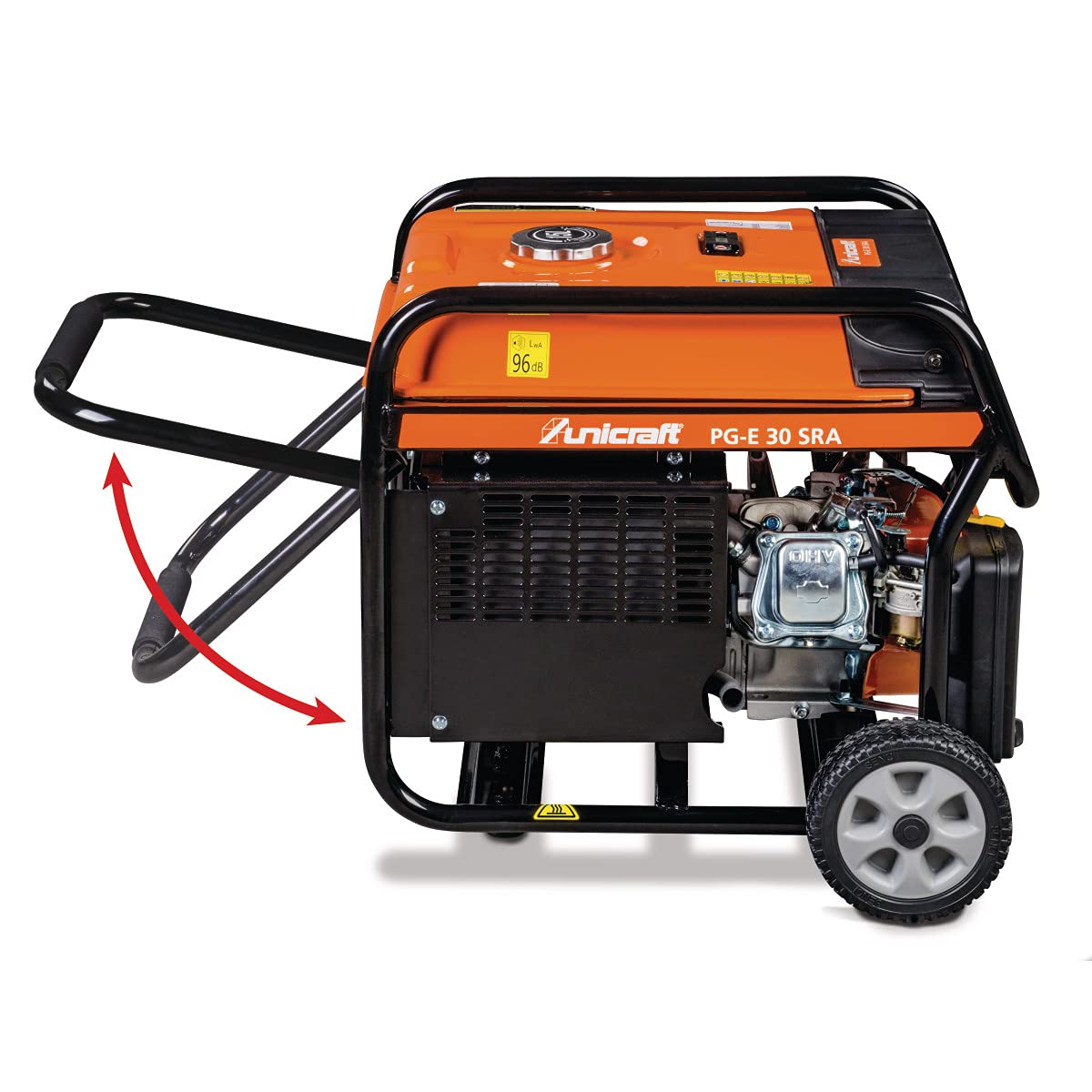 Unicraft Synchron Stromerzeuger PG-E 30 SRA (Benzin-Motor, 2x 230V Schuko, Leistungsfaktor 0,9 Cos ɸ, 3-fache Nennleistung, mit Kupferwicklungen) 6706030