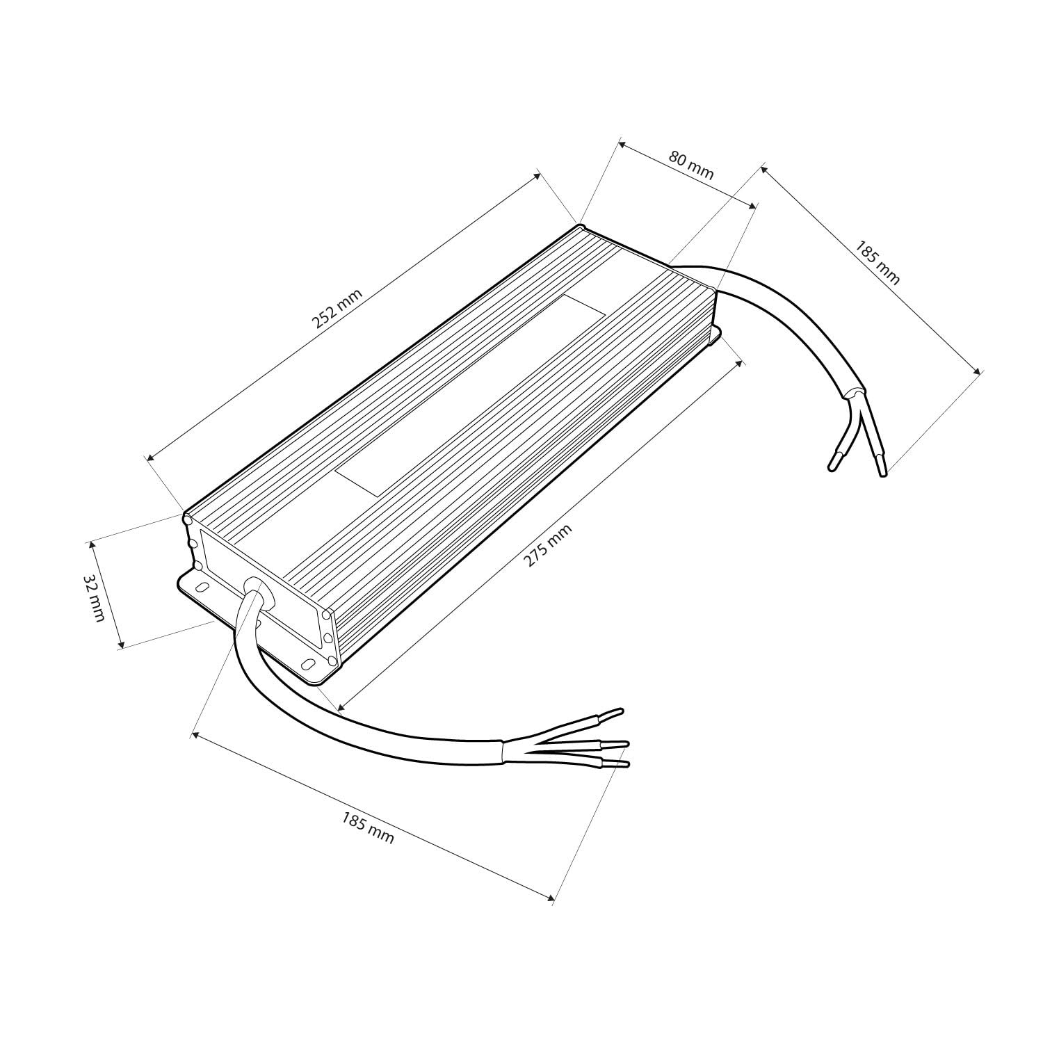 Source d'alimentation étanche slim 300 W 24 V - 12,5 A - IP67