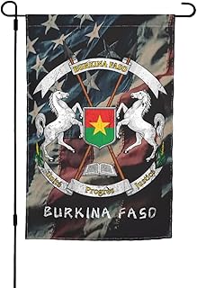 zmmw Retro Burkinabe Coat Of Arms Burkina Faso Garden Flag 12x18 In – Double-Sided, Weather-Resistant Outdoor Home Decor39