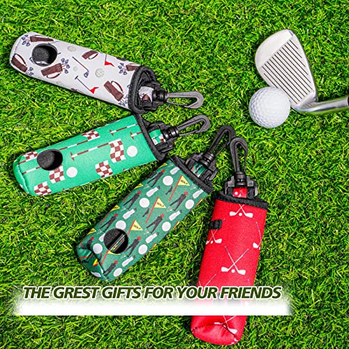 Chivao 4 Pcs Golf Ball Pouch