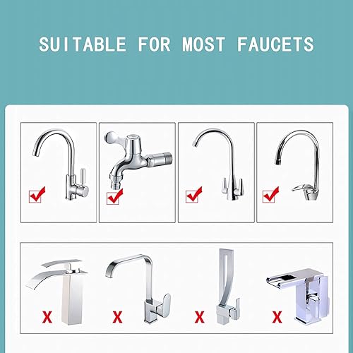 Miniatura 5 de Grifo de interfaz universal para cocina, 3 piezas de filtro de agua grifo de baño, interfaz universal purificador de limpieza de carbón activado (3