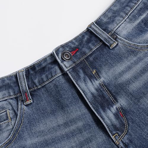 Men's Casual Jeans Slim Fit Ripped Whiskers Classic Monkey Wash Comfortable Stretch Denim Pants3