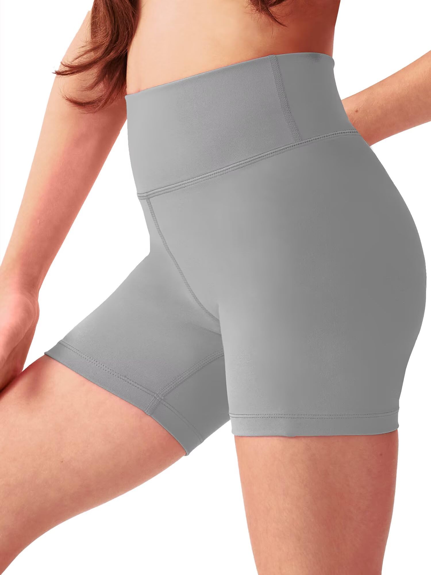 SKIDREAM Girls 4'' High Waisted Biker Shorts, Stretchy Athletic Workout Running Shorts for Kids and Teens