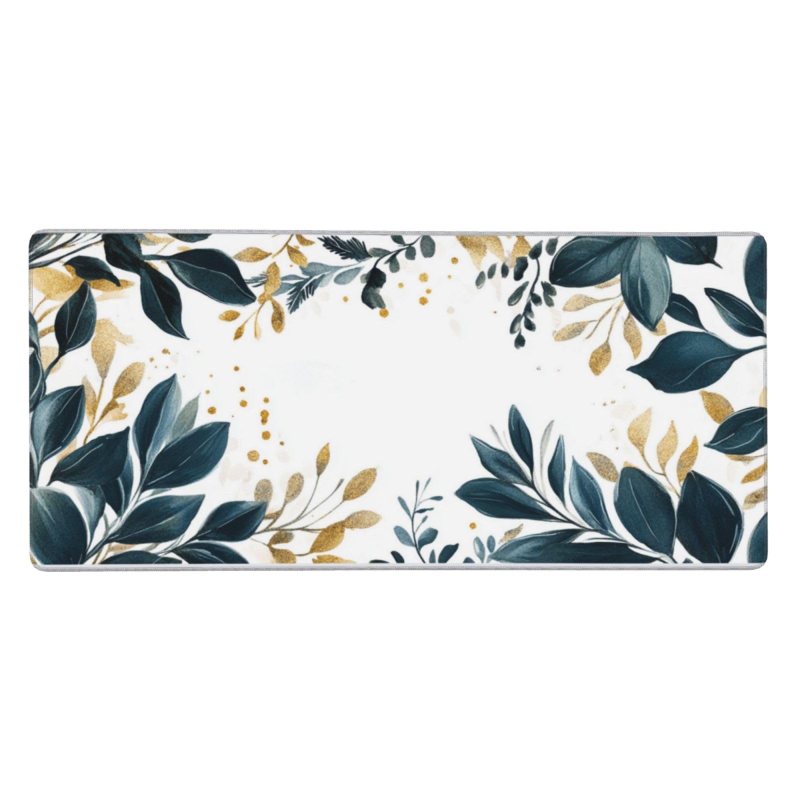 Tapis de Souris XXL 90 x 40 cm, Vert & Feuille Tapis de Bureau G671