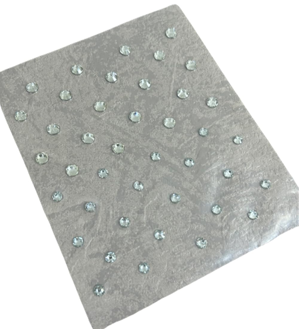 Silver Stone Stick-on hair Accessories for Wedding Stone Hair Hair Tattoo/Sticker (Silver)-Pack of 40 Stickon (B0CNTNKZZG) Amazon Price History, Amazon Price Tracker