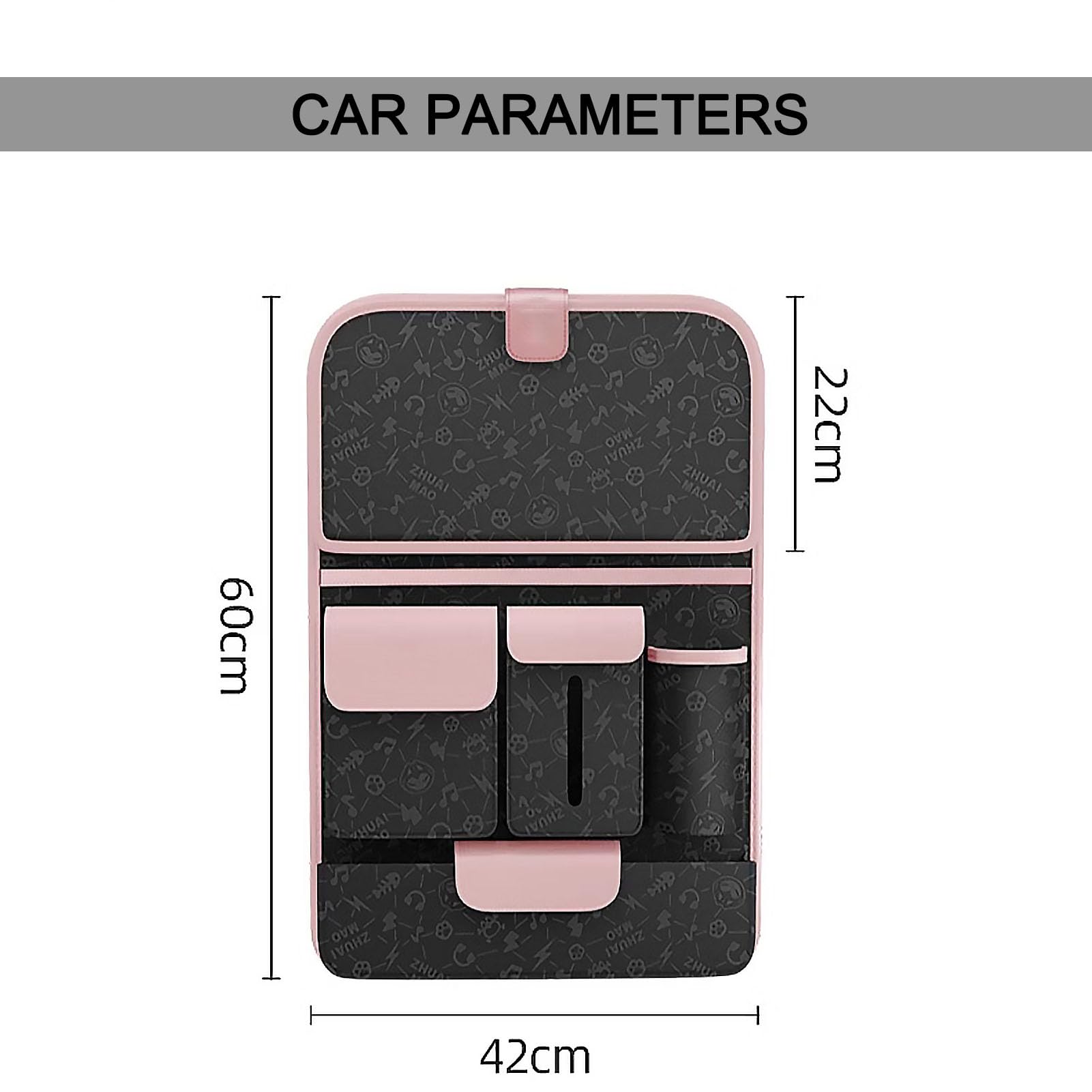 USGTYUS 2pcs For Volkswagen VW ID.3/ID.4/ID.6 Pure Pro Pro-S GTX CROZZ Car Seat Back Organizer Car Seat Back Hanging Bag Travel Tidy Pouch Pocket Kids Durable And Stylish,C, Normal - View #10