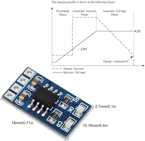 Miniatura 5 de 1A 4.2V 3.7V 18650 LiPo Li-ion Cargador de batería de litio MPPT Módulo controlador solar Módulo de batería de litio Módulo solar (sin clavija)